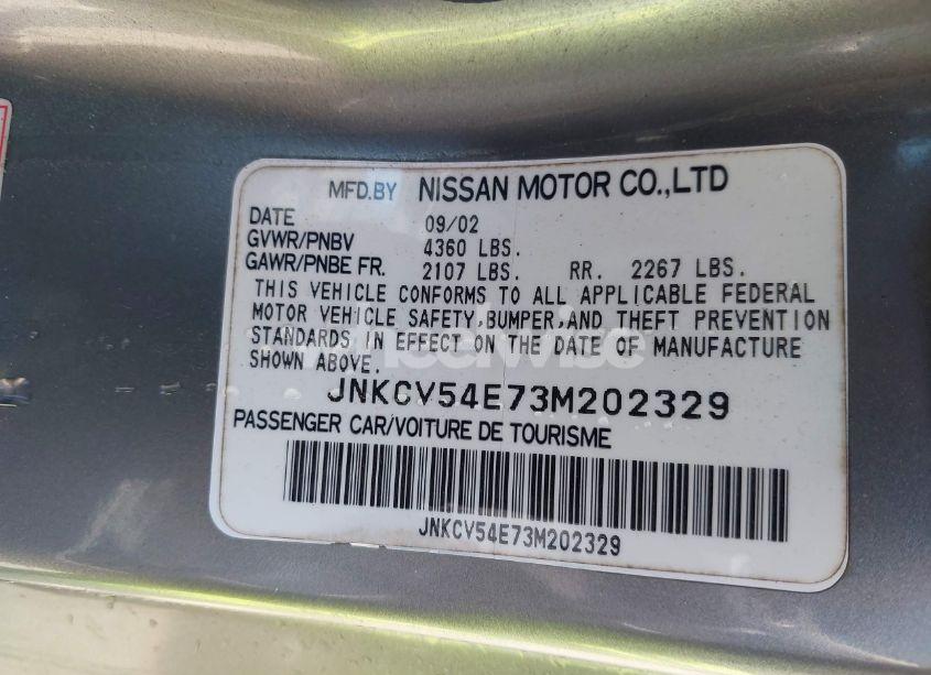 Photo 9 of 2003 Infiniti G35 BASE W/LEATHER (VIN JNKCV54E73M202329)