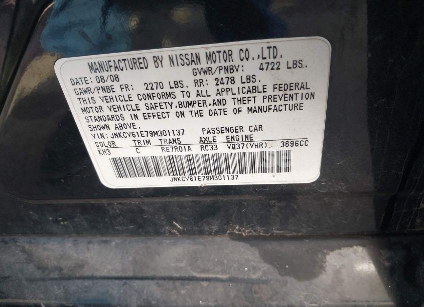 Photo 9 of 2009 Infiniti G37 JOURNEY (VIN JNKCV61E79M301137)