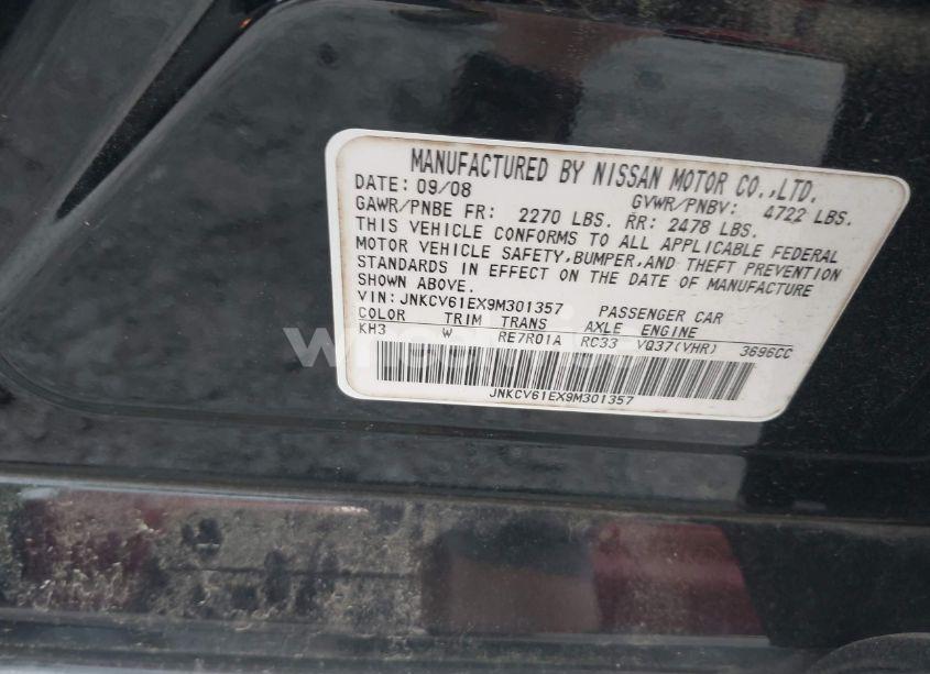 Photo 9 of 2009 Infiniti G37 JOURNEY (VIN JNKCV61EX9M301357)