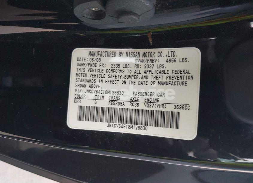 2008 Infiniti G37 JOURNEY (VIN JNKCV64E18M129830) main photo