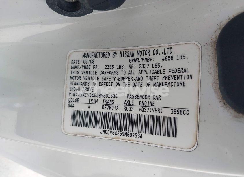 Photo 9 of 2009 Infiniti G37 JOURNEY (VIN JNKCV64E59M602534)