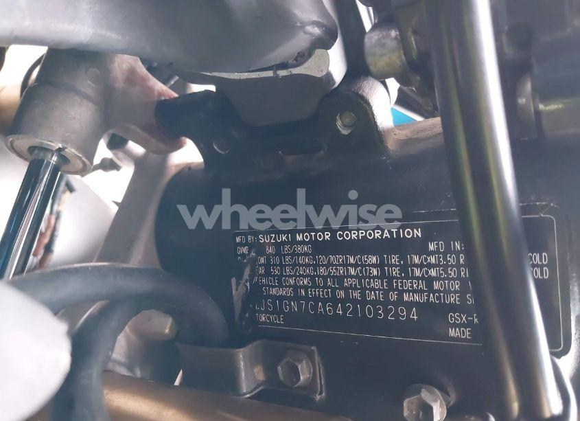 Photo 10 of 2004 Suzuki Gsx-r600 K (VIN JS1GN7CA642103294)