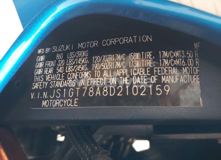 Photo 10 of 2013 Suzuki Gsx-r1000 (VIN JS1GT78A8D2102159)