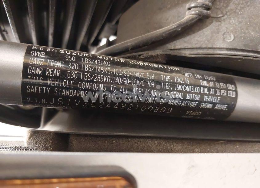 Photo 10 of 2008 Suzuki Vs800 (VIN JS1VS52A482100809)