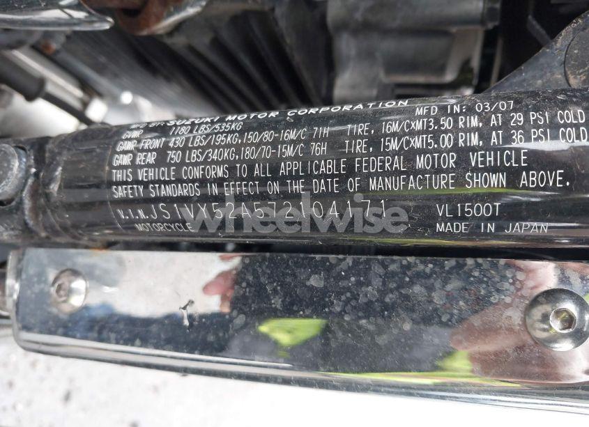 Photo 10 of 2007 Suzuki Vl1500 (VIN JS1VY52A572104171)