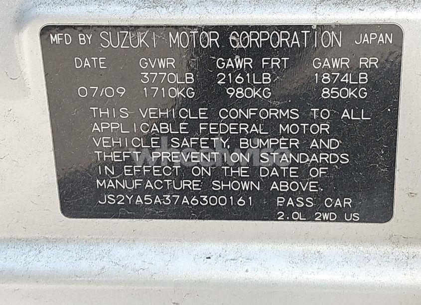 Photo 9 of 2010 Suzuki Sx4 TECHNOLOGY (VIN JS2YA5A37A6300161)