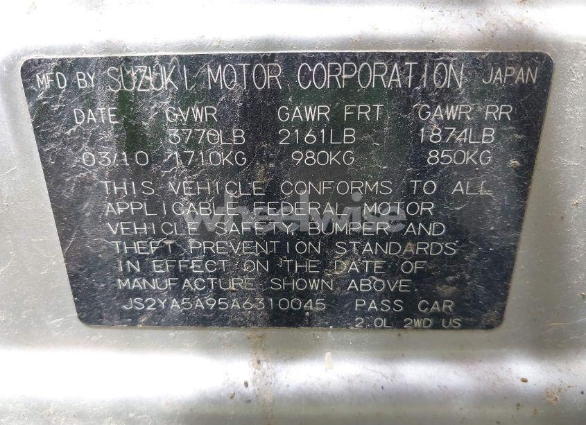 Photo 9 of 2010 Suzuki Sx4 (VIN JS2YA5A95A6310045)