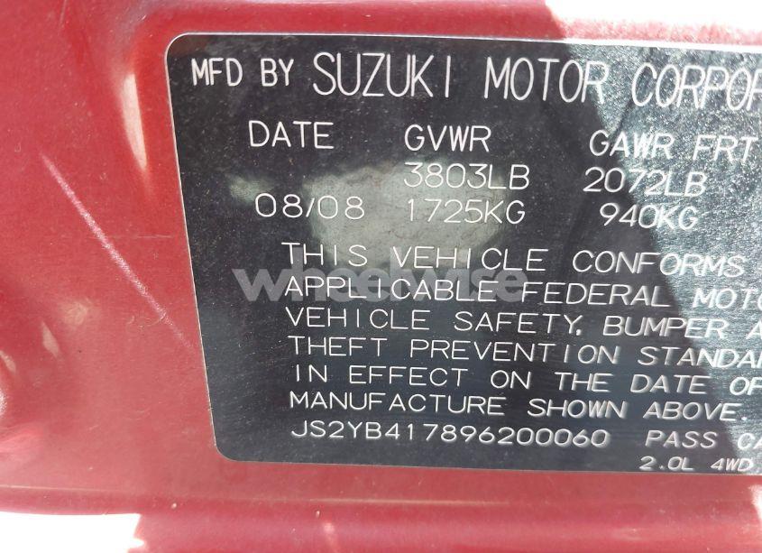 Photo 9 of 2009 Suzuki Sx4 TOURING (VIN JS2YB417896200060)