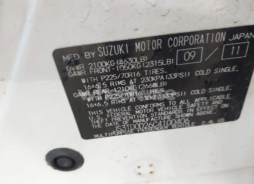 Photo 9 of 2012 Suzuki Grand VITARA PREMIUM (VIN JS3TD0D26C4100406)