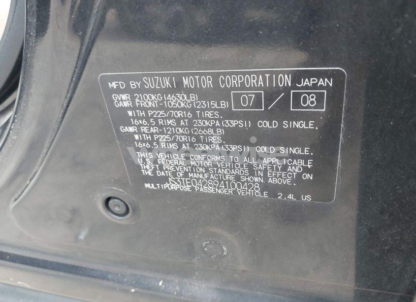 Photo 9 of 2009 Suzuki Grand VITARA (VIN JS3TE042894100428)