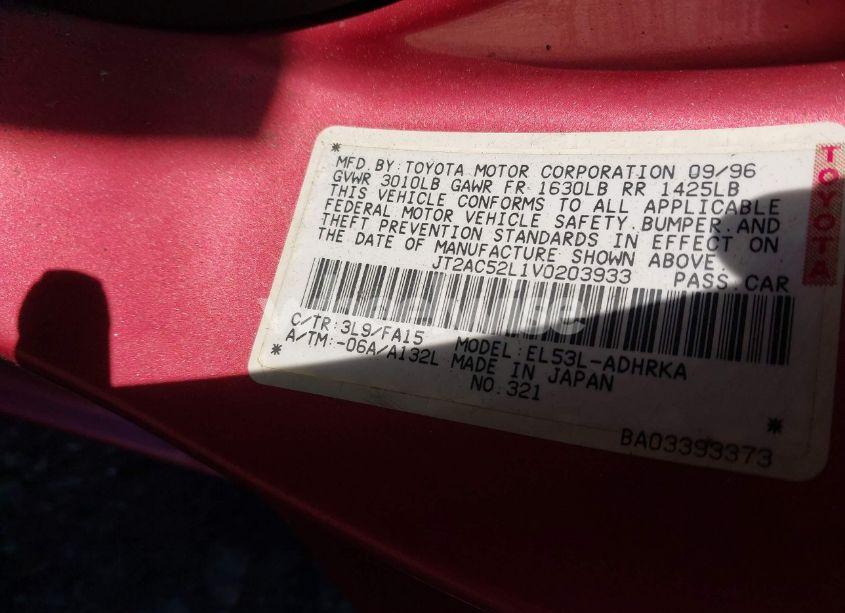Photo 9 of 1997 Toyota Tercel CE/LIMITED EDITION (VIN JT2AC52L1V0203933)
