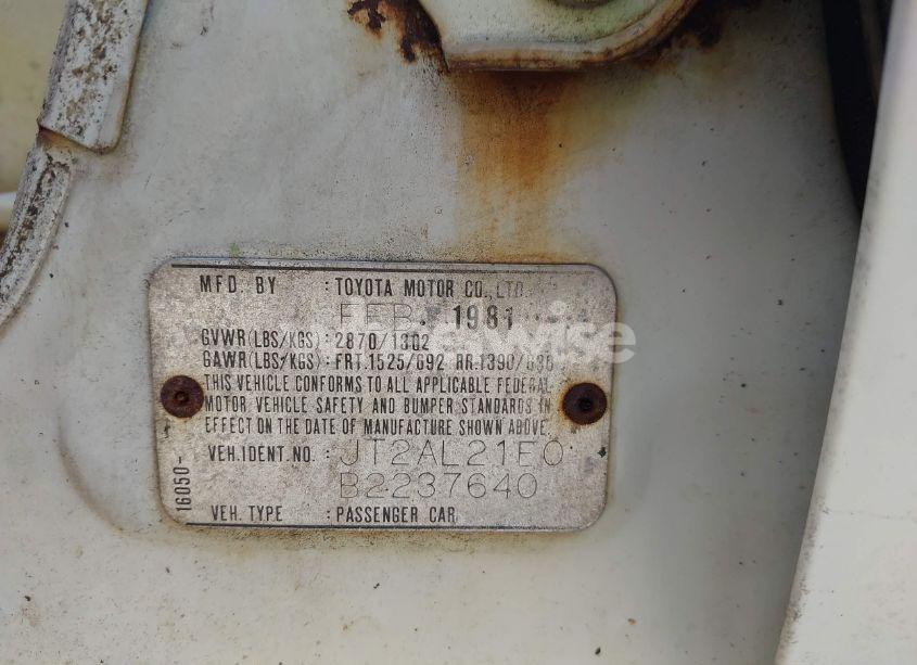 Photo 9 of 1981 Toyota Tercel (VIN JT2AL21E0B2237640)