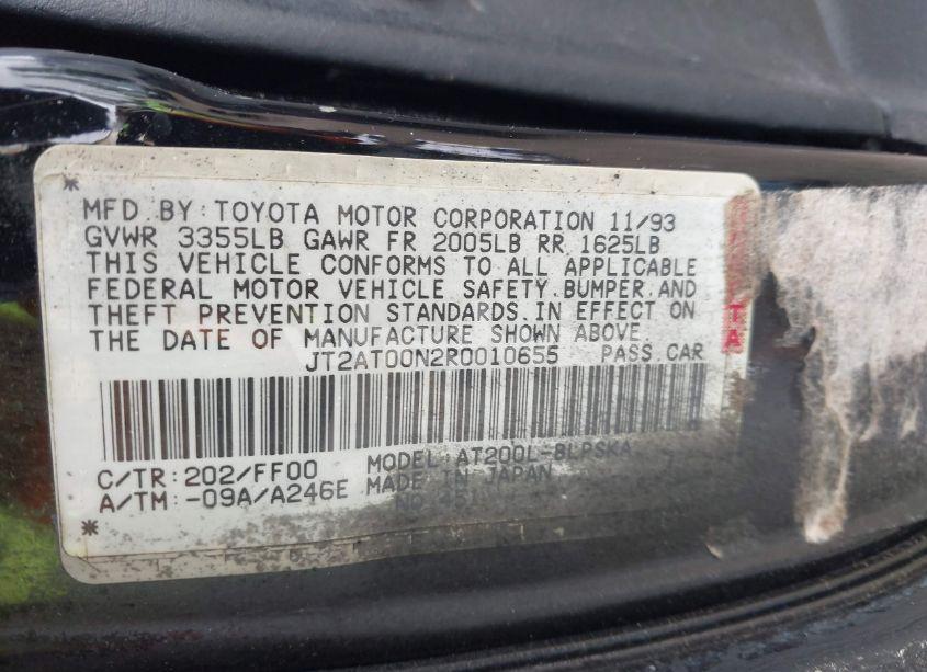 Photo 9 of 1994 Toyota Celica ST (VIN JT2AT00N2R0010655)