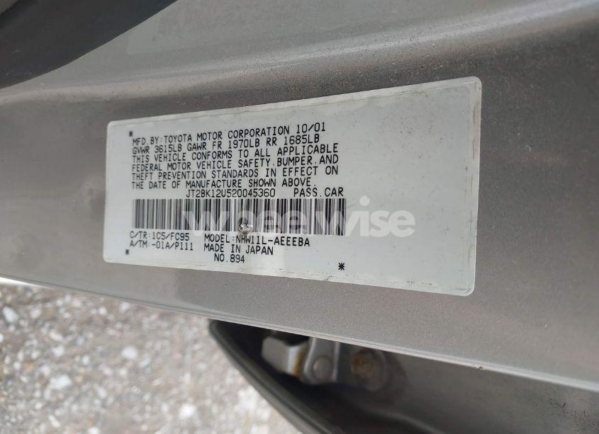 Photo 9 of 2002 Toyota Prius (VIN JT2BK12U520045360)