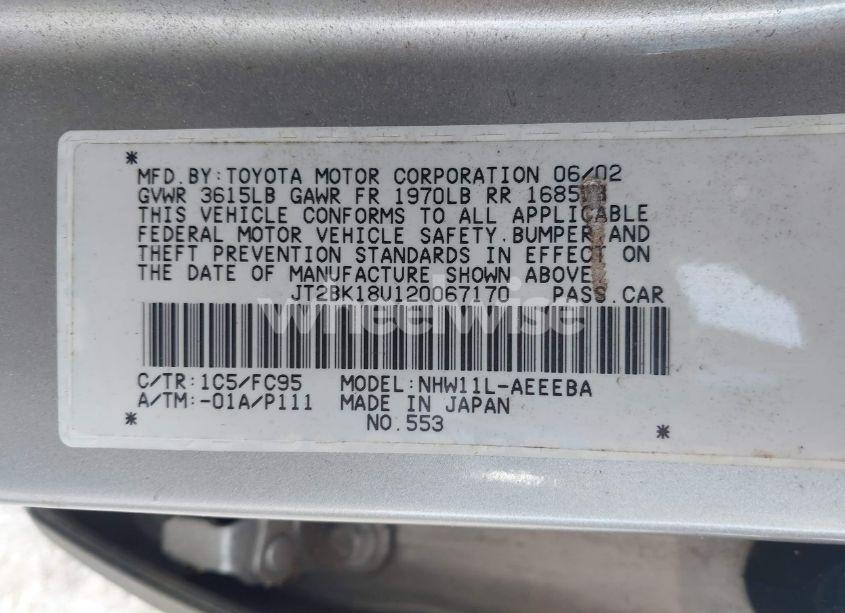 Photo 9 of 2002 Toyota Prius (VIN JT2BK18U120067170)