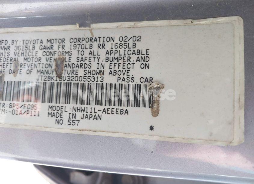 Photo 9 of 2002 Toyota Prius (VIN JT2BK18U320055313)