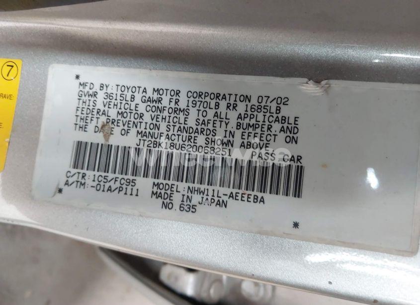 Photo 9 of 2002 Toyota Prius (VIN JT2BK18U620068251)