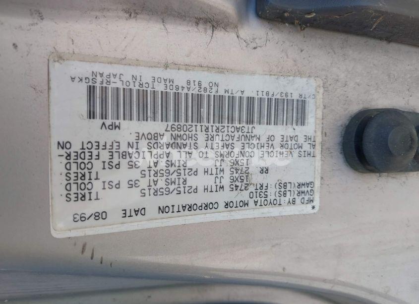 Photo 9 of 1994 Toyota Previa LE (VIN JT3AC12R1R1120897)