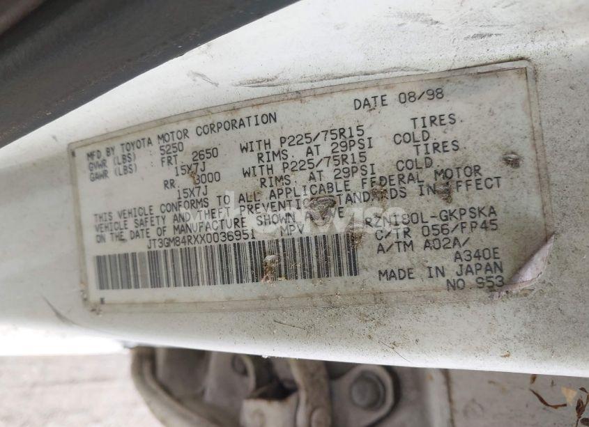 Photo 9 of 1999 Toyota 4runner (VIN JT3GM84RXX0036951)