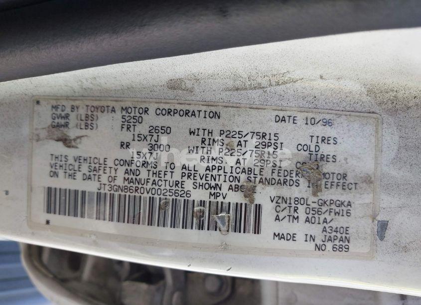 Photo 9 of 1997 Toyota 4runner SR5 V6 (VIN JT3GN86R0V0025626)