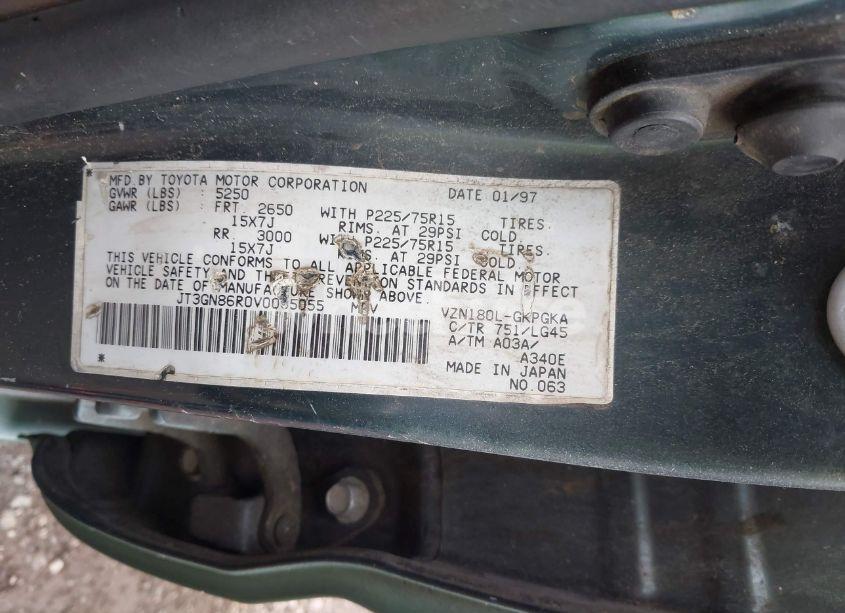 Photo 9 of 1997 Toyota 4runner SR5 V6 (VIN JT3GN86R0V0035055)