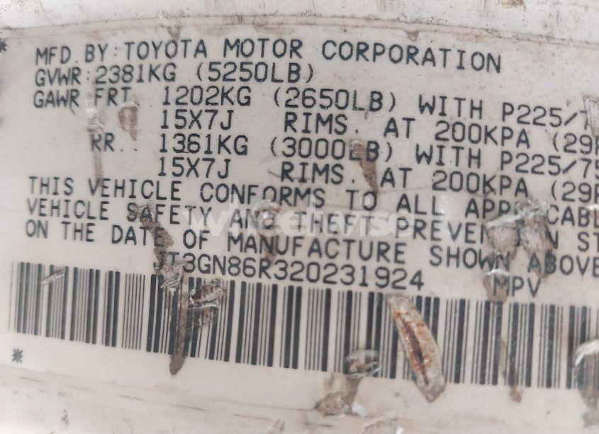 Photo 9 of 2002 Toyota 4runner SR5 V6 (VIN JT3GN86R320231924)