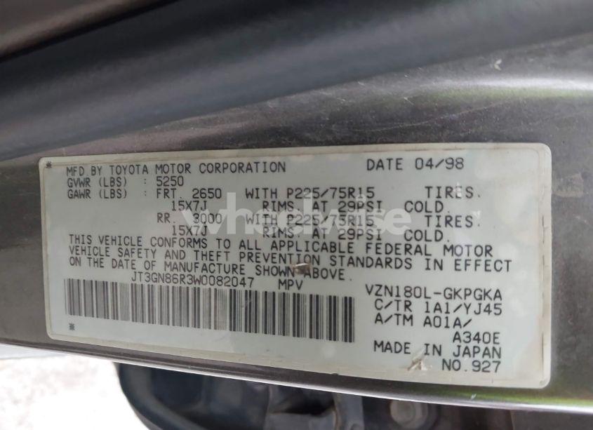 Photo 9 of 1998 Toyota 4runner SR5 V6 (VIN JT3GN86R3W0082047)