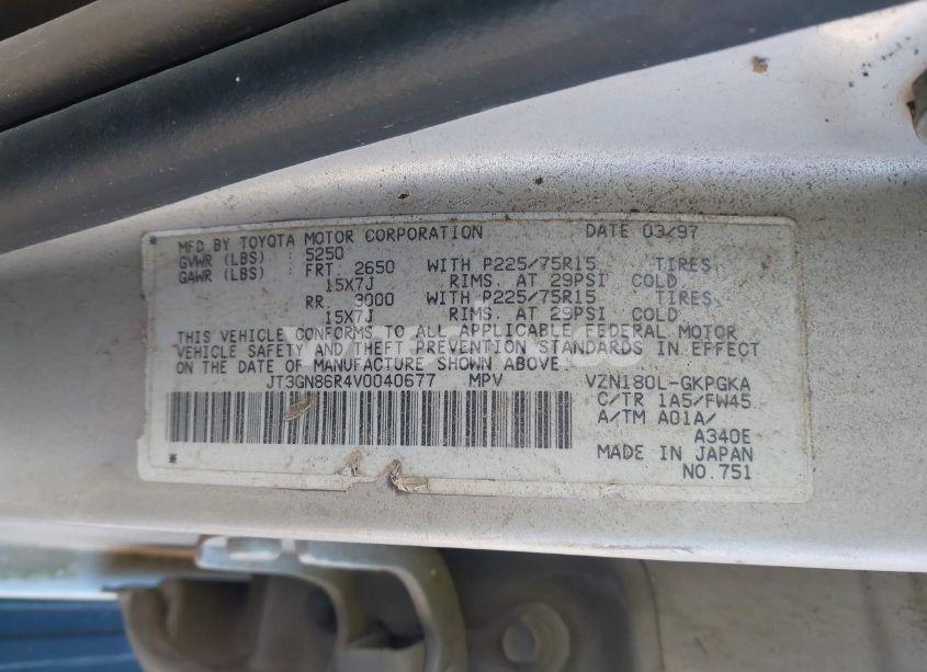 Photo 9 of 1997 Toyota 4runner SR5 V6 (VIN JT3GN86R4V0040677)