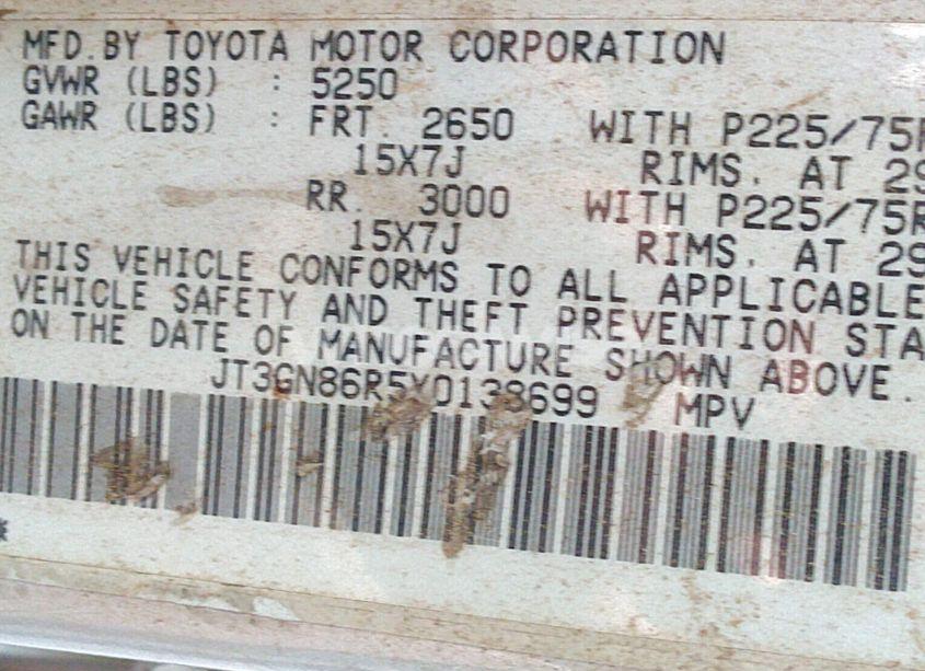 Photo 9 of 2000 Toyota 4runner SR5 V6 (VIN JT3GN86R5Y0138699)