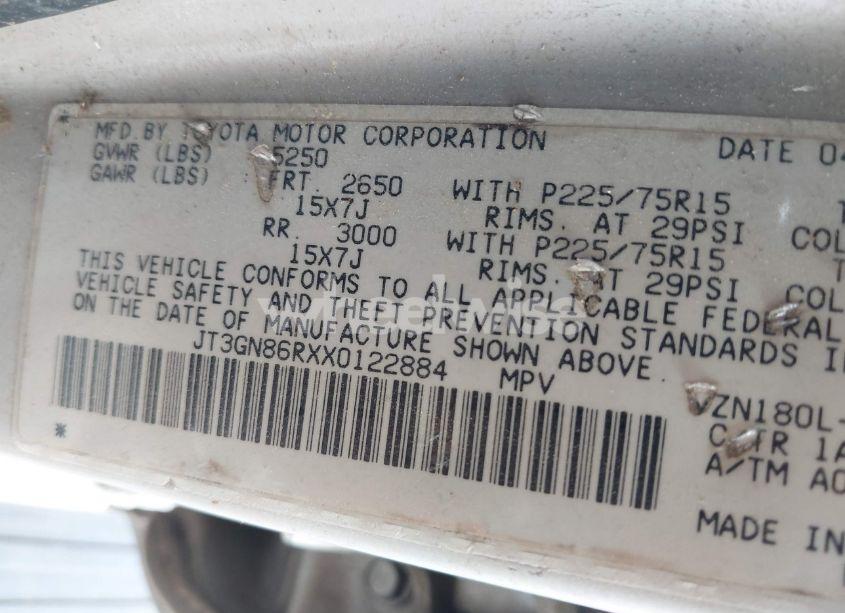 Photo 9 of 1999 Toyota 4runner SR5 V6 (VIN JT3GN86RXX0122884)