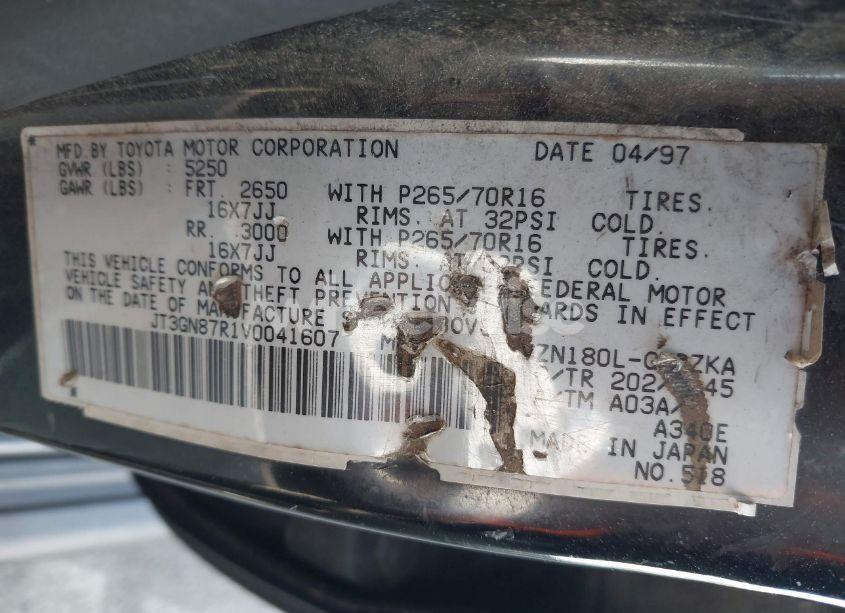 Photo 9 of 1997 Toyota 4runner SR5 V6 LIMITED (VIN JT3GN87R1V0041607)