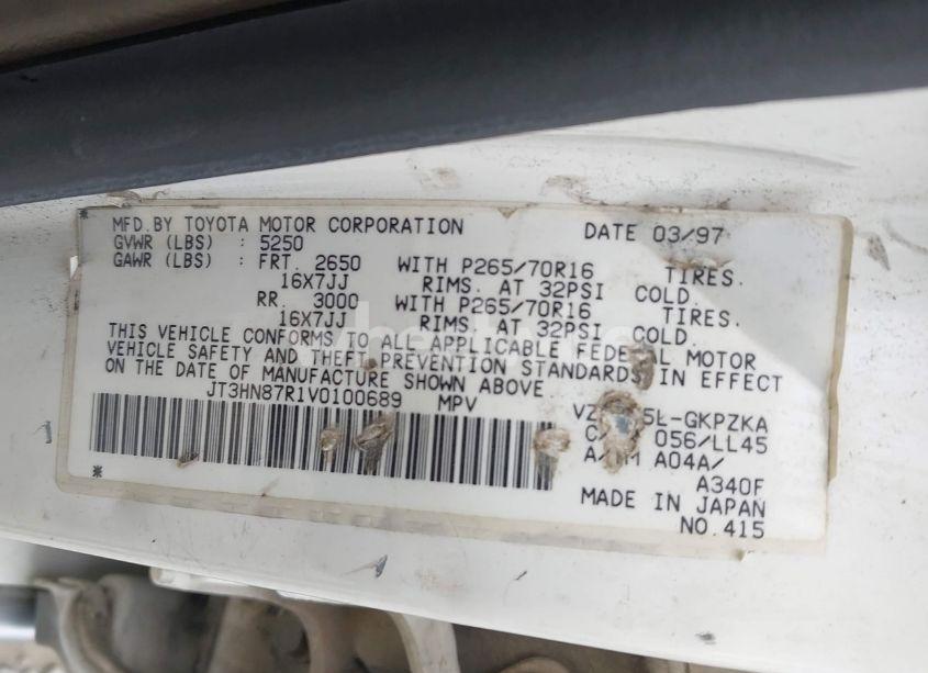 Photo 9 of 1997 Toyota 4runner LIMITED (VIN JT3HN87R1V0100689)