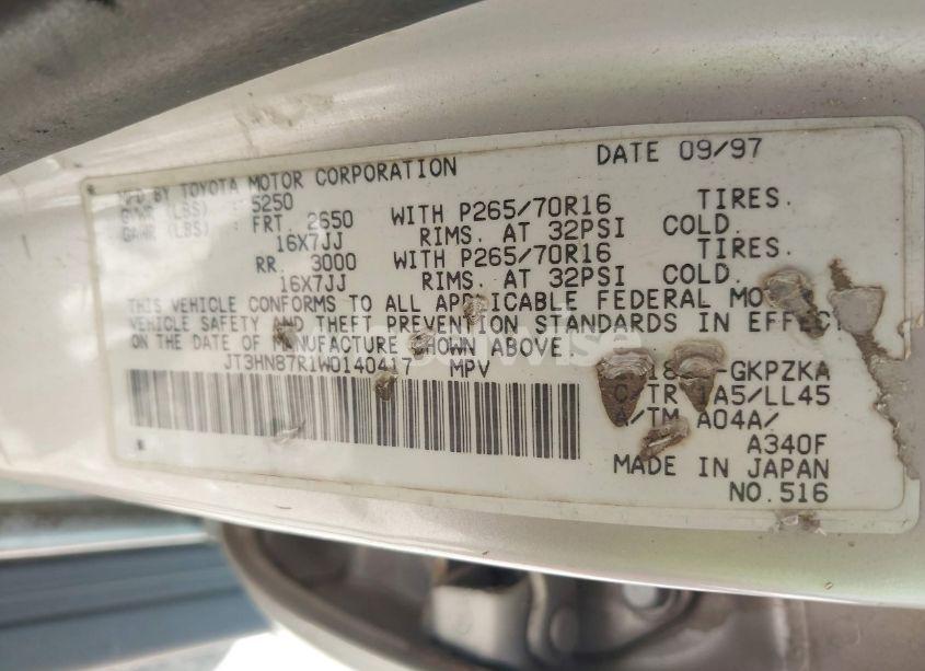 Photo 9 of 1998 Toyota 4runner SR5 V6 LIMITED (VIN JT3HN87R1W0140417)