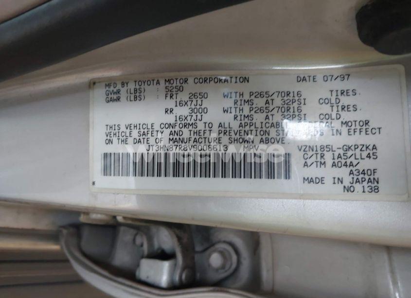 Photo 9 of 1997 Toyota 4runner SR5 V6 LIMITED (VIN JT3HN87R8V9006613)