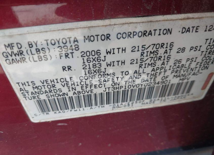 Photo 9 of 2000 Toyota Rav4 (VIN JT3HP10V0Y0234901)
