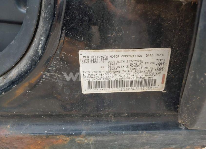 Photo 9 of 1999 Toyota Rav4 (VIN JT3HP10V2X7120498)