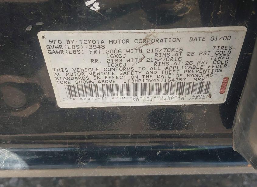 Photo 9 of 2000 Toyota Rav4 (VIN JT3HP10V4Y7164357)