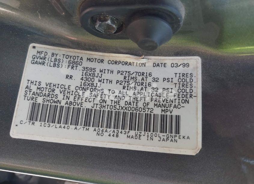 Photo 9 of 1999 Toyota Land CRUISER (VIN JT3HT05JXX0060572)