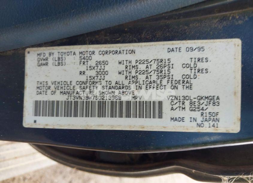 Photo 9 of 1995 Toyota 4runner VN39 SR5 (VIN JT3VN39W7S0213969)