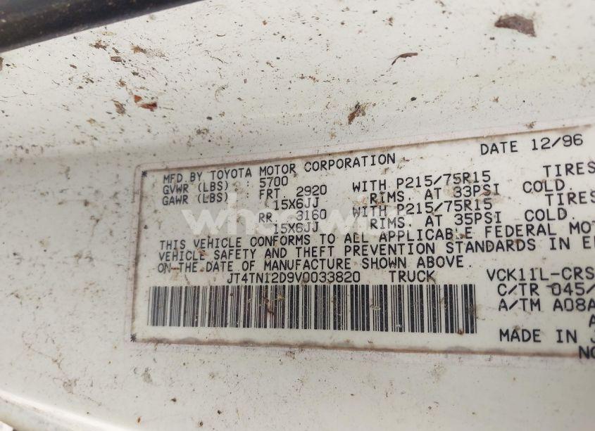 Photo 9 of 1997 Toyota T100 DX V6 (VIN JT4TN12D9V0033820)