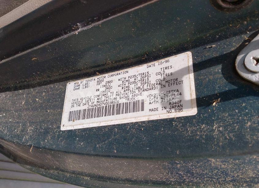 Photo 9 of 1997 Toyota T100 SR5 V6 (VIN JT4UN24D7V0038506)
