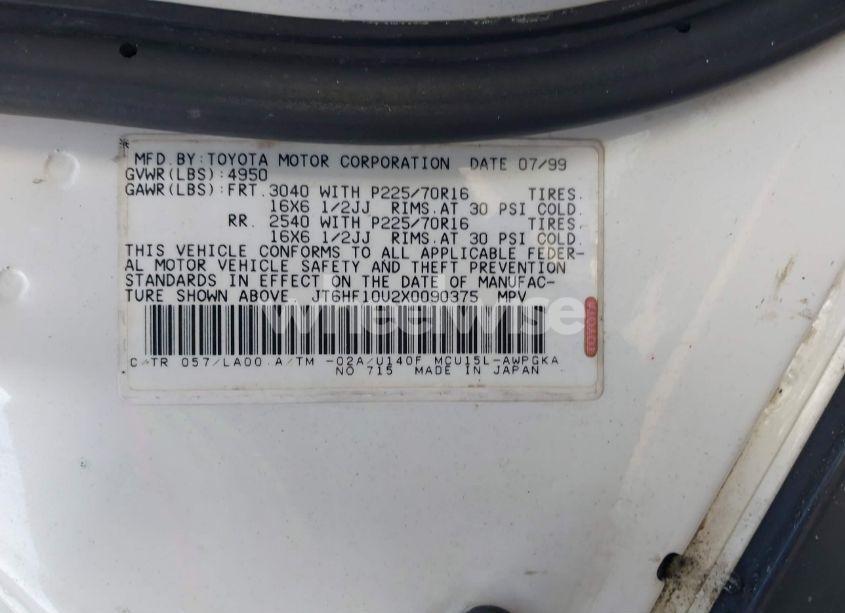 Photo 9 of 1999 Lexus Rx 300 (VIN JT6HF10U2X0090375)