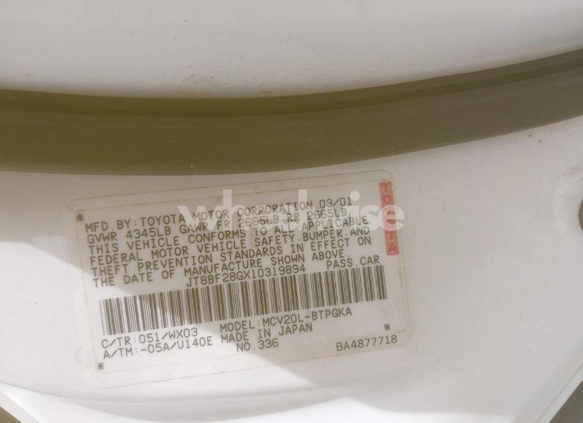 Photo 9 of 2001 Lexus Es 300 (VIN JT8BF28GX10319894)