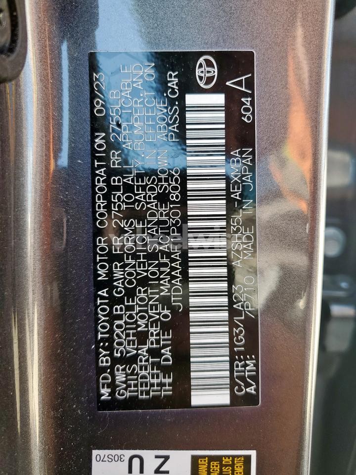 Photo 12 of 2023 TOYOTA CROWN XLE (VIN JTDAAAAF1P3018056)