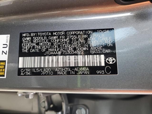 Photo 4 of 2025 TOYOTA CROWN XLE (VIN JTDAAAAF7S3034822)