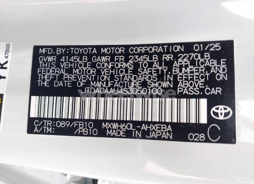 Photo 9 of 2025 Toyota Prius LE (VIN JTDACAAU4S3050100)