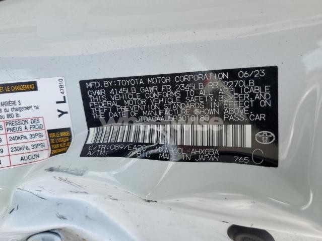 Photo 2 of 2023 TOYOTA PRIUS (VIN JTDACAAU5P3010180)