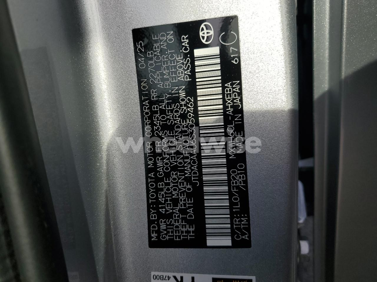 Photo 13 of 2025 TOYOTA PRIUS LE (VIN JTDACAAU6S3059462)