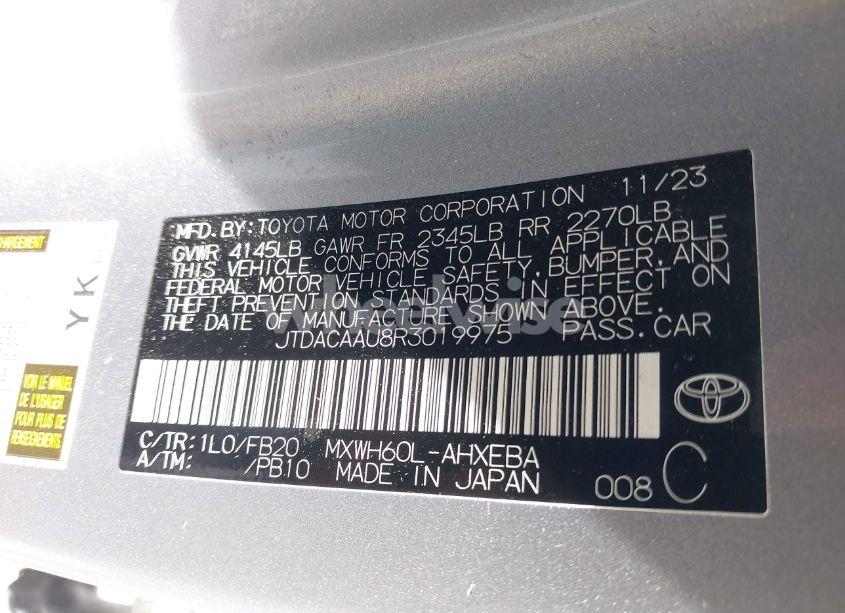 Photo 9 of 2024 Toyota Prius LE (VIN JTDACAAU8R3019975)