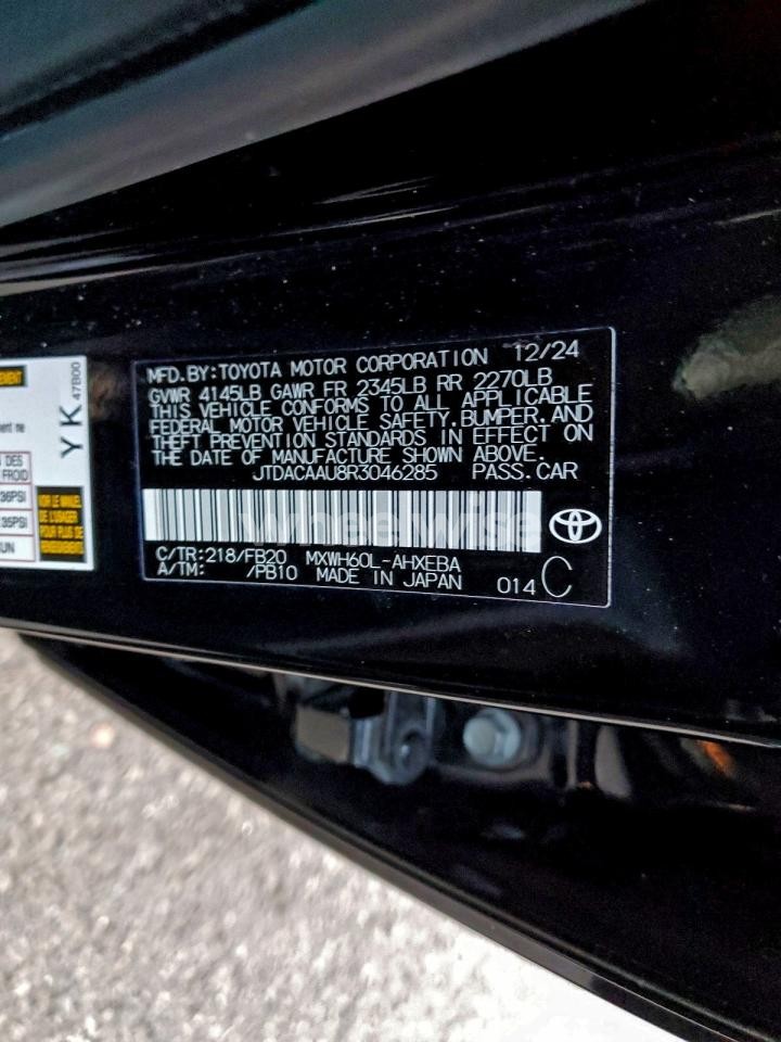 Photo 12 of 2024 TOYOTA PRIUS LE (VIN JTDACAAU8R3046285)